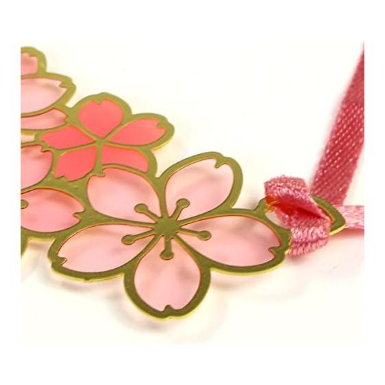 Stained Glass Style Die-Cut Bookmark - Cherry Blossom Gold 12531