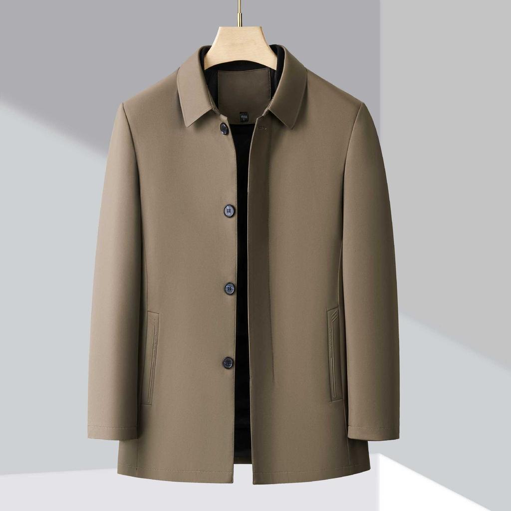 New High-end Men's Down Jacket Thickened Warm Autumn and Winter Jacket Business Casual Middle-aged Dad Outfit