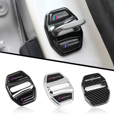 4PCS Car Door Lock Cover For BMW 5 Series X3 X5 G20 G30 6GT G32 G01 G05 F10 F48 Stainless Steel Door Lock Protective Stickers DES3