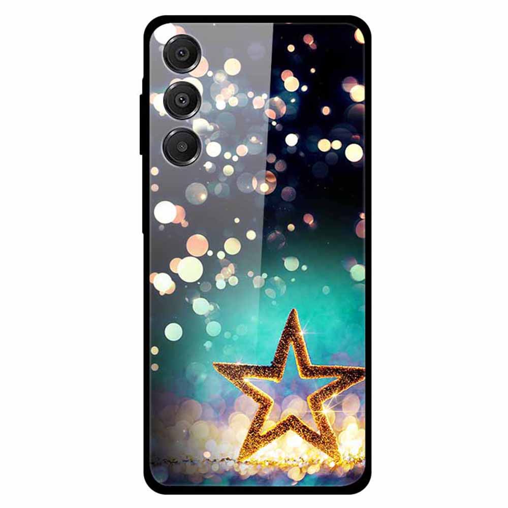 

Для Samsung Galaxy A16 5G/A16 4G Чохол Протиударний PC+Загартоване скло+TPU Чохол для телефону З друком візерунка Shining Star