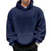 Double-Sided Fleece Hoodie Men Winter Casual Loose Fit Youth Pullover Hooded Sweatshirt