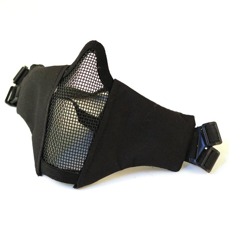 V10 Tactical Outdoor Self-Defense Steel Mesh Half-Face Mask