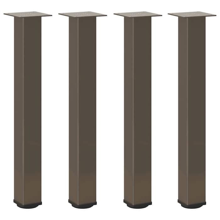 VidaXL Console Table Legs 4 Pieces Natural Steel 72-74 Cm Steel 4012471
