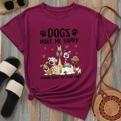 Fashion Women Dog Group Photo Print T Shirt Funny Casual O-neck Short Sleeves T-shirt Summer Female Tee Shirt