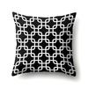 Polyester Pillowcase Black and White Printed Pillowcase Waist Cushion Cover Geometric Cushion Head Cushion Cover