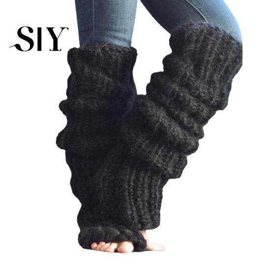 Soft And Cozy Women Socks 1 Pair Winter Calf Thick Knitted Solid Color Anti-slip Warm Pile Comfortable For Leg Warmers JK Boots Stocking Lolita