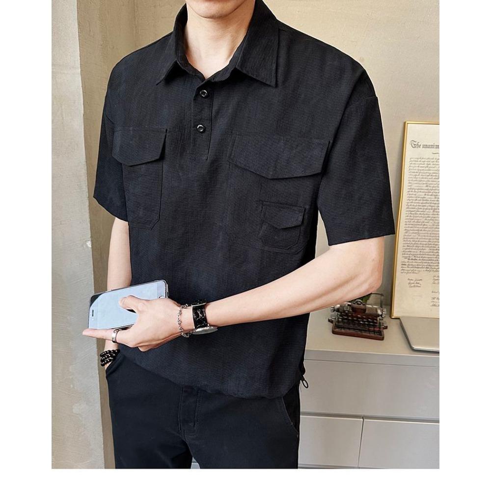 New Short Sleeved Men's Shirt Summer Fashion Trendy Brand Half Sleeved Thin Loose Casual Trendy Shirt