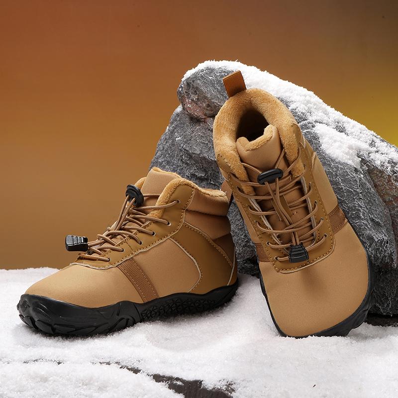 Children Warm Snow Boots Kids Winter Cotton Shoes Non-slip Snow Outdoor Warm Plush Boots High Top Warm Furry Footwear Waterproof Warm Sneakers
