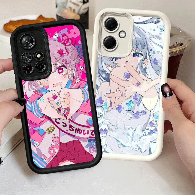Phone Case for Xiaomi Redmi Note 15 14 13 Pro Plus Anime Kwaii Girl Ins Style Shell 12S 11 11S 11T 5G 14S Soft Silicone Funda