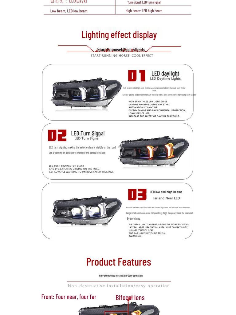 18-23 BMW 5 Series G30 G38 Headlight Assembly with New Fang DRL & Turn Signals