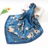 Mother's Day Romantic Flower Square Scarf Mom Silk Scarf Silk Feel Scarf Sunscreen Travel Shawl Temperament Versatile