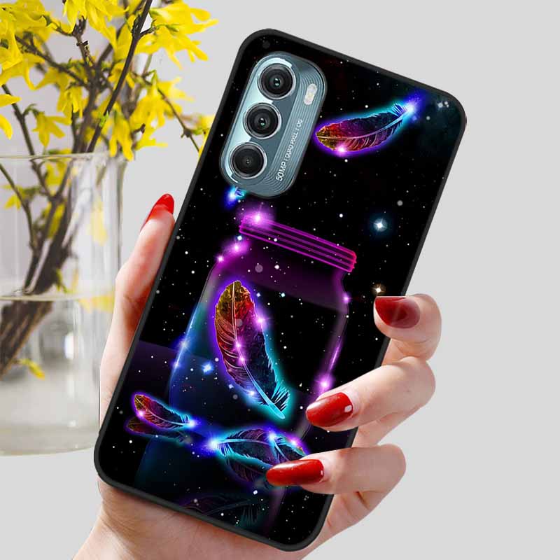 Fashion Lovely Cute Black TPU Silicone Phone Cover for Motorola Moto G Stylus 4G 5G 2022 Protect Soft Bumper Shells Coque Capa