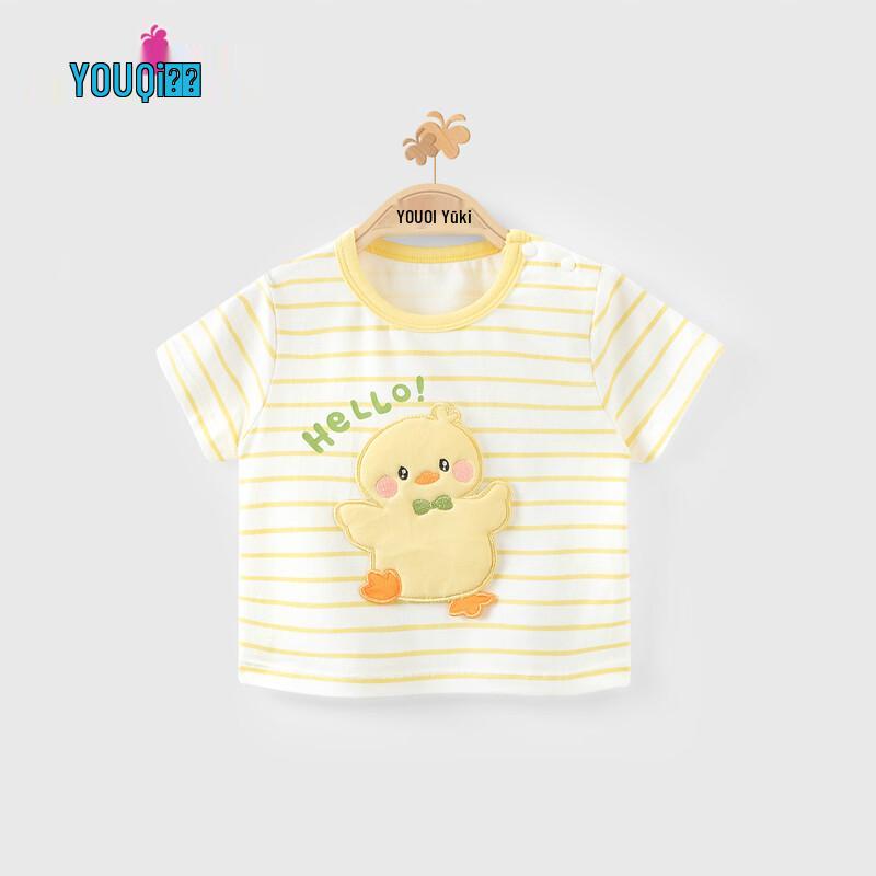 

Youqi Baby Unisex Striped Short Sleeve T-Shirt 73