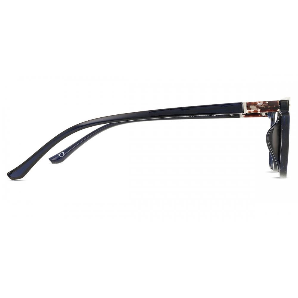 Full Rim Square Transparent Blue Smartbuy Collection Deua 218262 C21 Fashion Unisex Eyeglasses