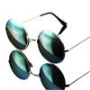 Retro Round Sunglasses with Colored Reflective Lenses for Men and Women - Fun, Stylish Frames