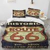 3D Print Historic Route 6 Mother Road Beding Set Bedrom Soft Modern Bedspreads Comefortable Soft with Soft Fabric Duvet Cover Quilt Pilowcase
