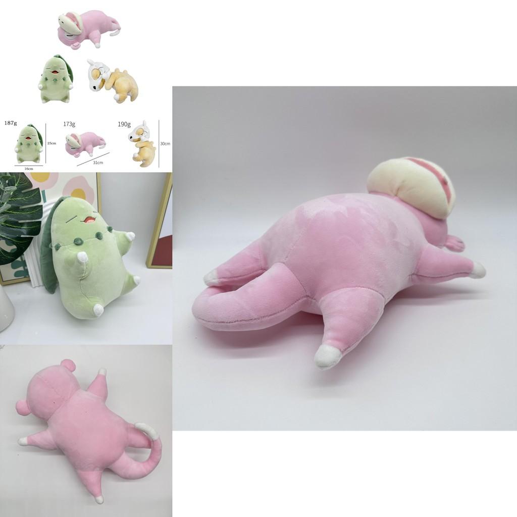 Pokemon Slowpoke Cubone Chikorita Sleep Series Plush Toys With Pp Cotton Fill For Kids And Bedroom Decor