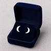 925 Sterling Silver Half Moon Stud Earring