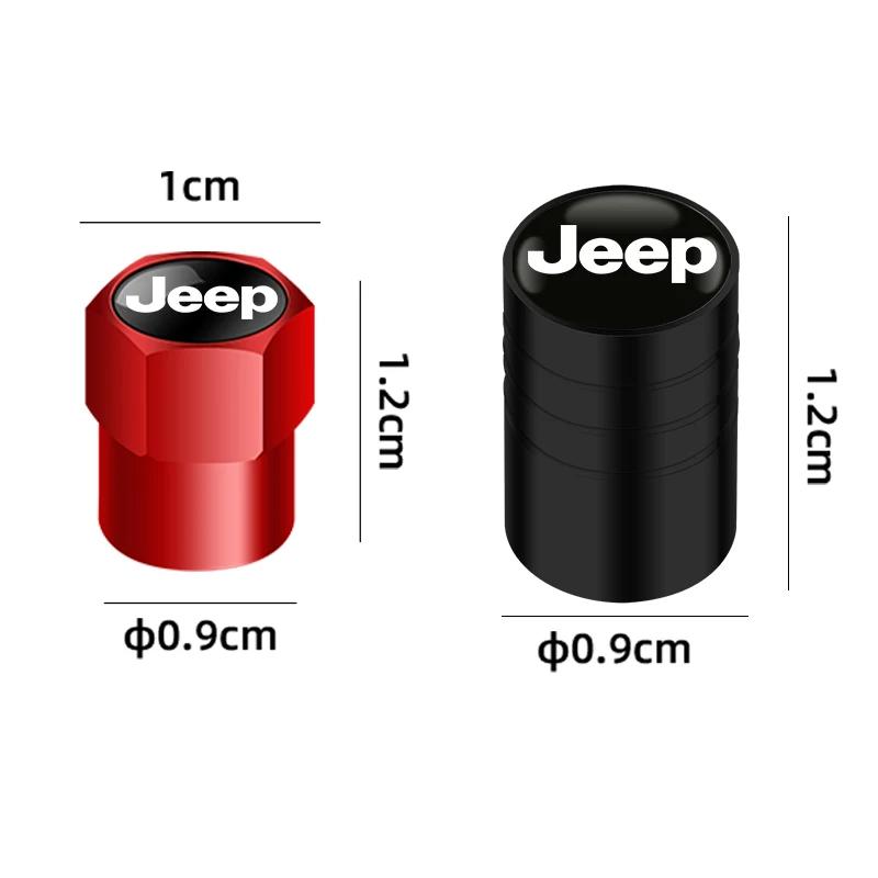4pezzi Tappi Valvole Pneumatici Ruote Auto in Metallo Copri Stelo Accessori Per Jeep Cherokee Wrangler Compass Patriot Renegade