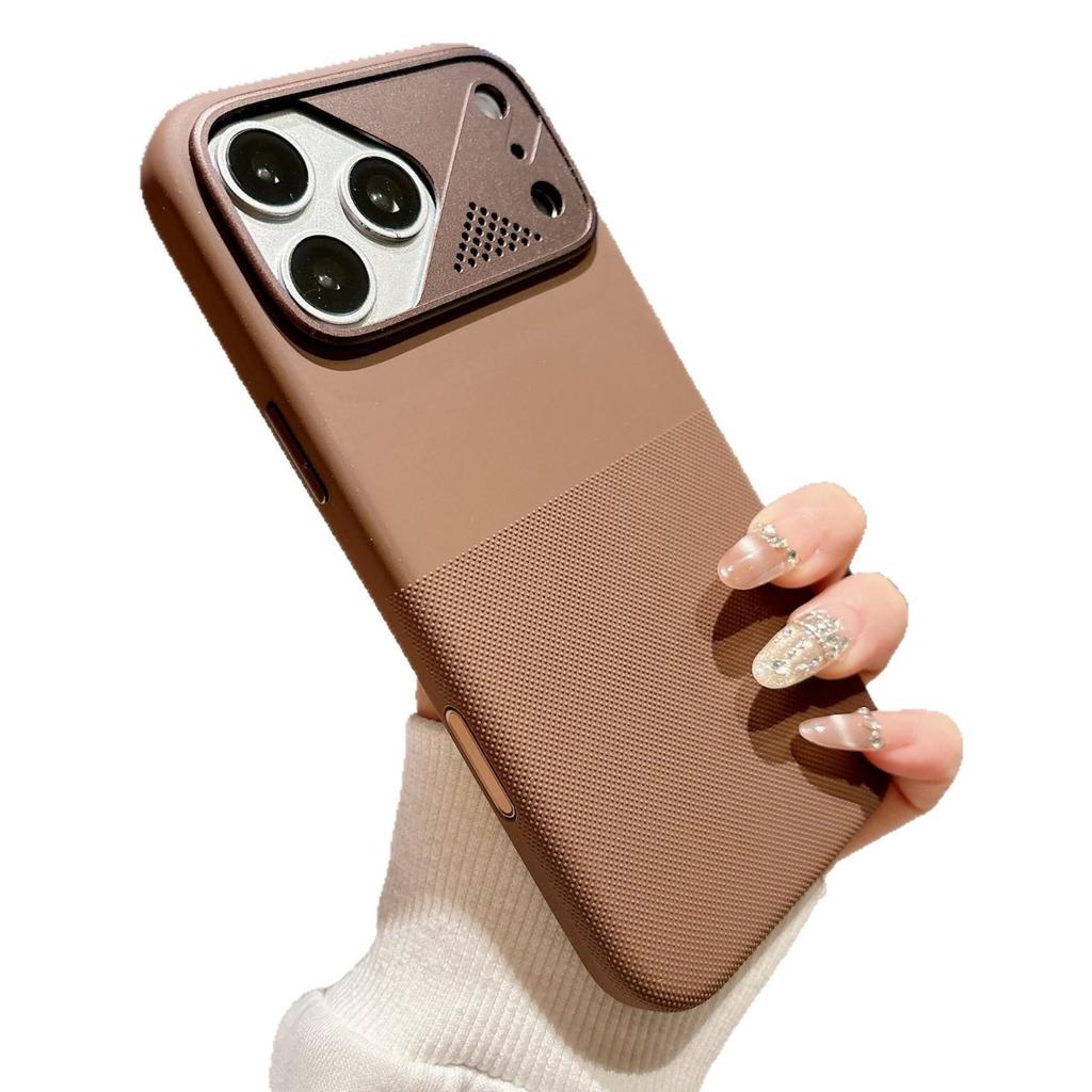 Liquid Silicone Magnetic Phone Case for iPhone 17 Pro Max with Apple 16 Aluminum Dot Matrix Design