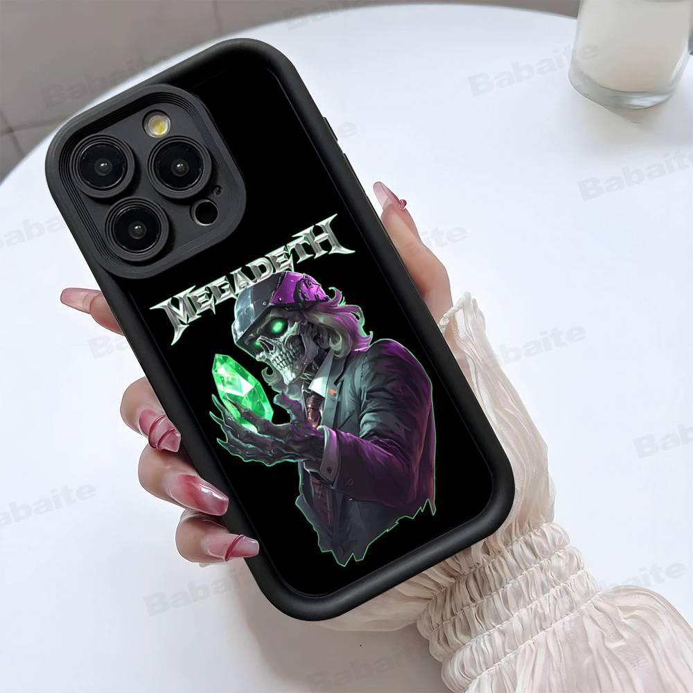 

M-Megadeth Logo For IPhone 17 15 13 12 11 14 Pro Max X XR XS 16 Plus Shockproof Candy Back Cover iPhone 12