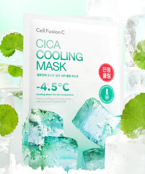 Cell Fusion C Cica Cooling Mask 10 Sheets + FREE Jinro Cooling Pad 2 Sheets