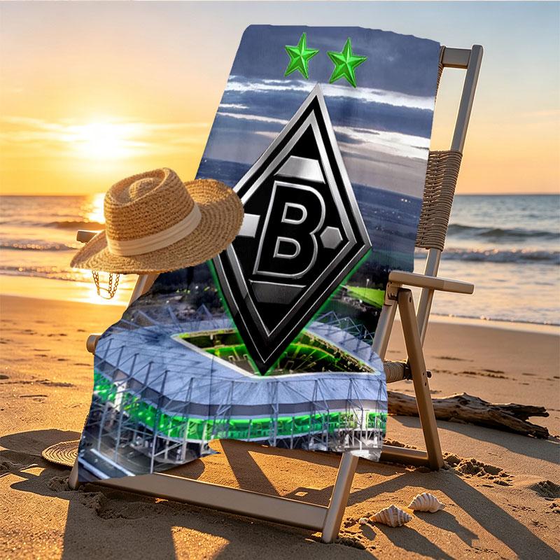 Borussia Mönchengladbach Baskılı Plaj Havlusu Tasarımı, Yumuşak, Hafif. Ev Banyo, Spa, Havuz, Yoga, Sörf, Kamp, Aile, Arkadaş İçin Hediye