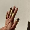 [Texture Metal] Irregular Joint Ring Hip Hop Texture Armor Full Finger Protection Joint Ring