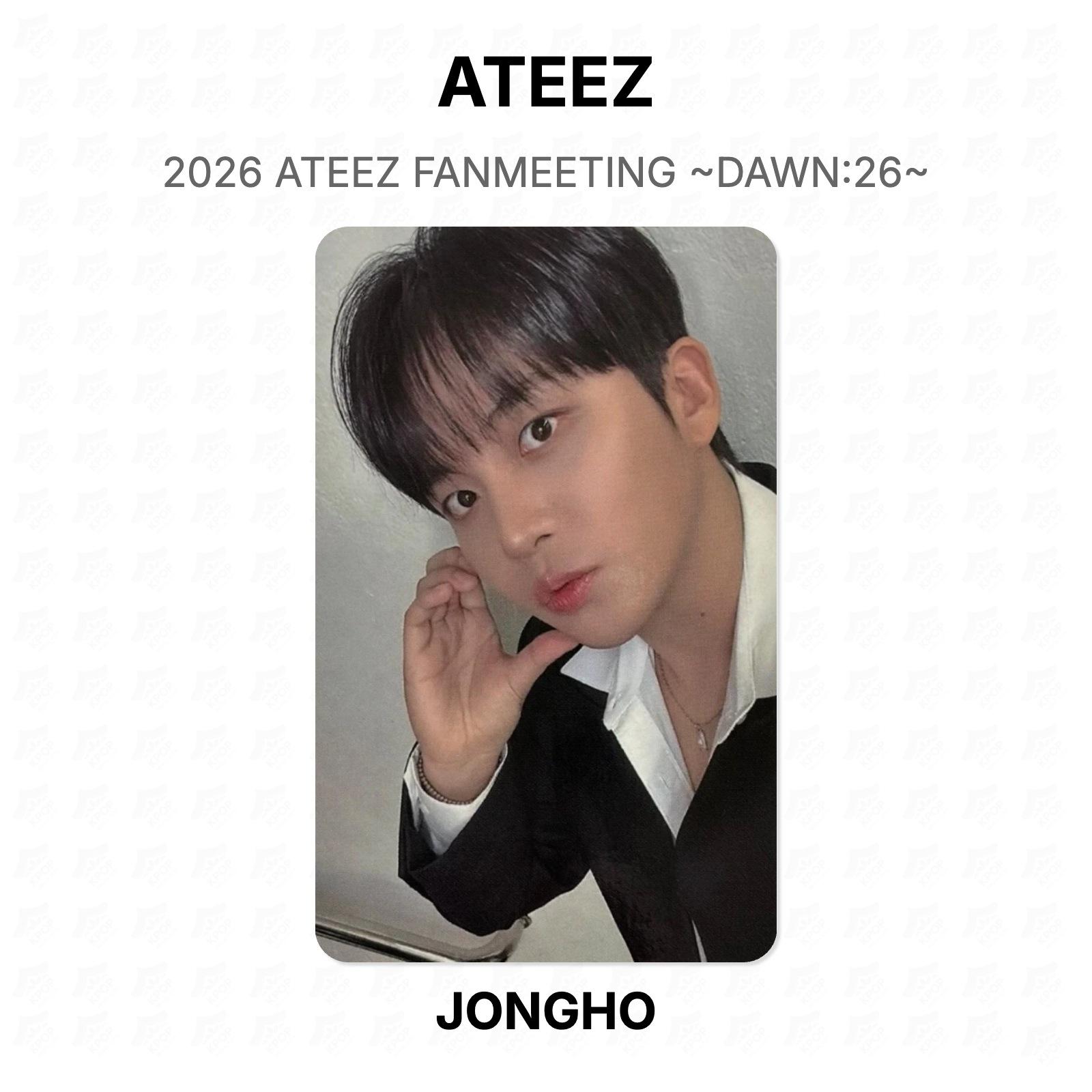 ATEEZ 2026 ФАН-ВСТРЕЧА ATEEZ ~РАССВЕТ:26~ Официальная фотокарточка JONGHO
