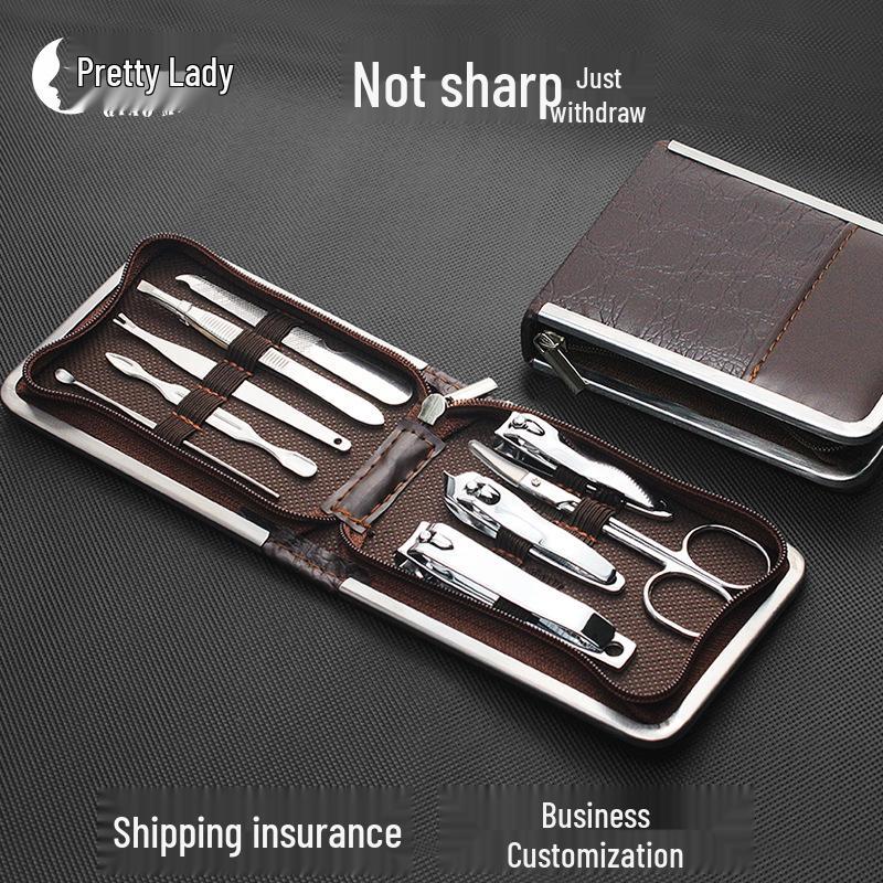 

Nail Clipper & Manicure Set: 9-Piece Beauty Tool Kit with Nail Scissors