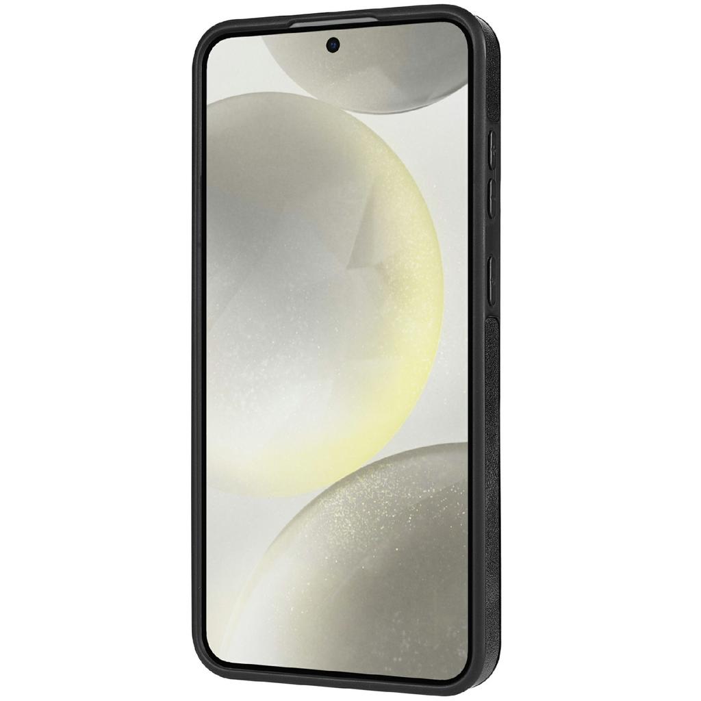 CSJ-P3 For Samsung Galaxy S24 Case Compatible with MagSafe PC+TPU+Leather Back Cover