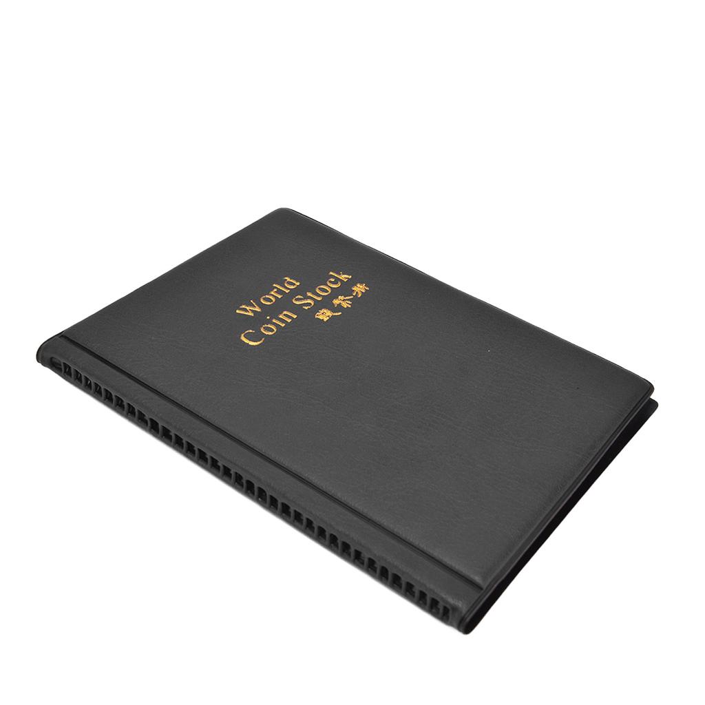 Coin Collection Book 120 PVC Pockets PU Cover Transparent Design Soft Highly Durable Clear Texture