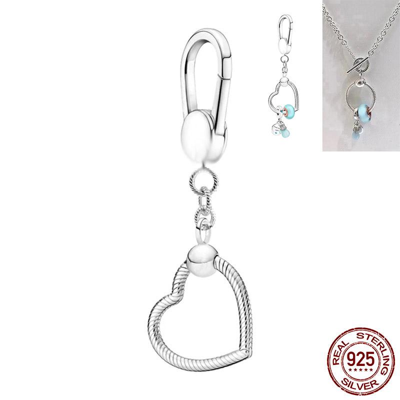 925 Silver Moments Keychain Charm Fit Original Silver Beade Ladies Gift