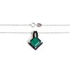 S925 Silver Natural Green Agate Real Gemstone Ring Pendant Necklace Elegant and Noble Fine Jewelry Set for Women Birthday Gift