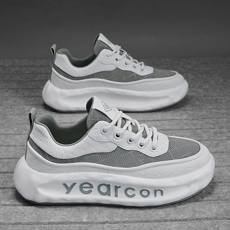 Men s Breathable Mesh Casual Thick-Soled Sneakers 42