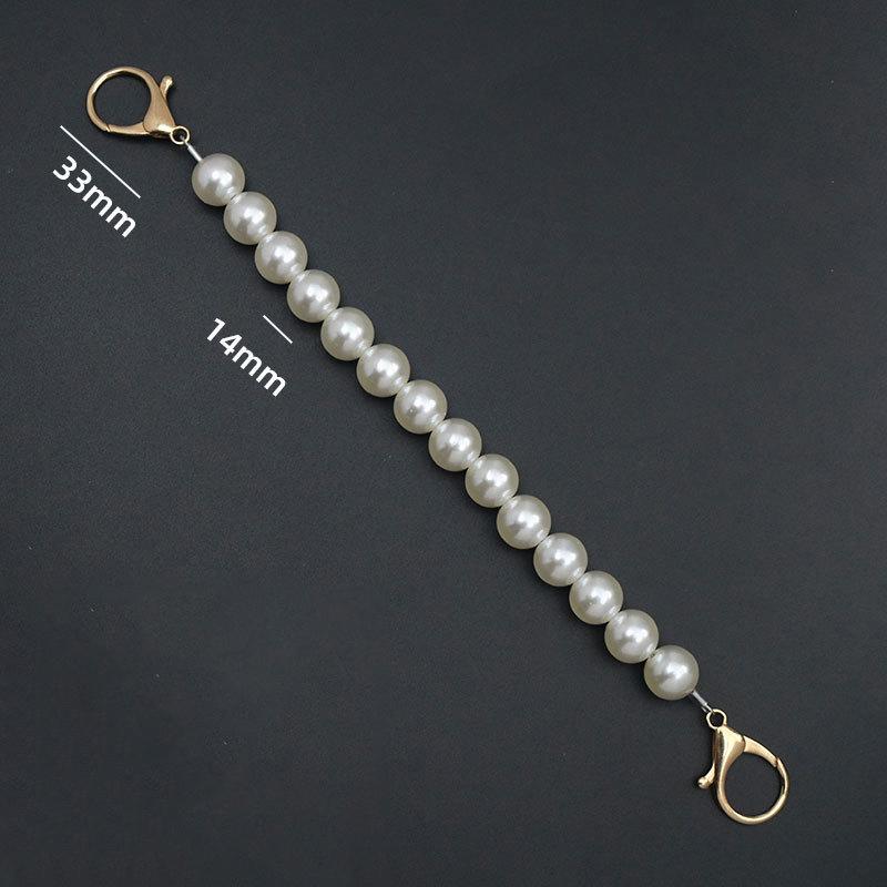 Pearl Bag Handbag Chain Carrying Short Shoulder Strap Large White Pearl Phone Chain Lanyard Diy