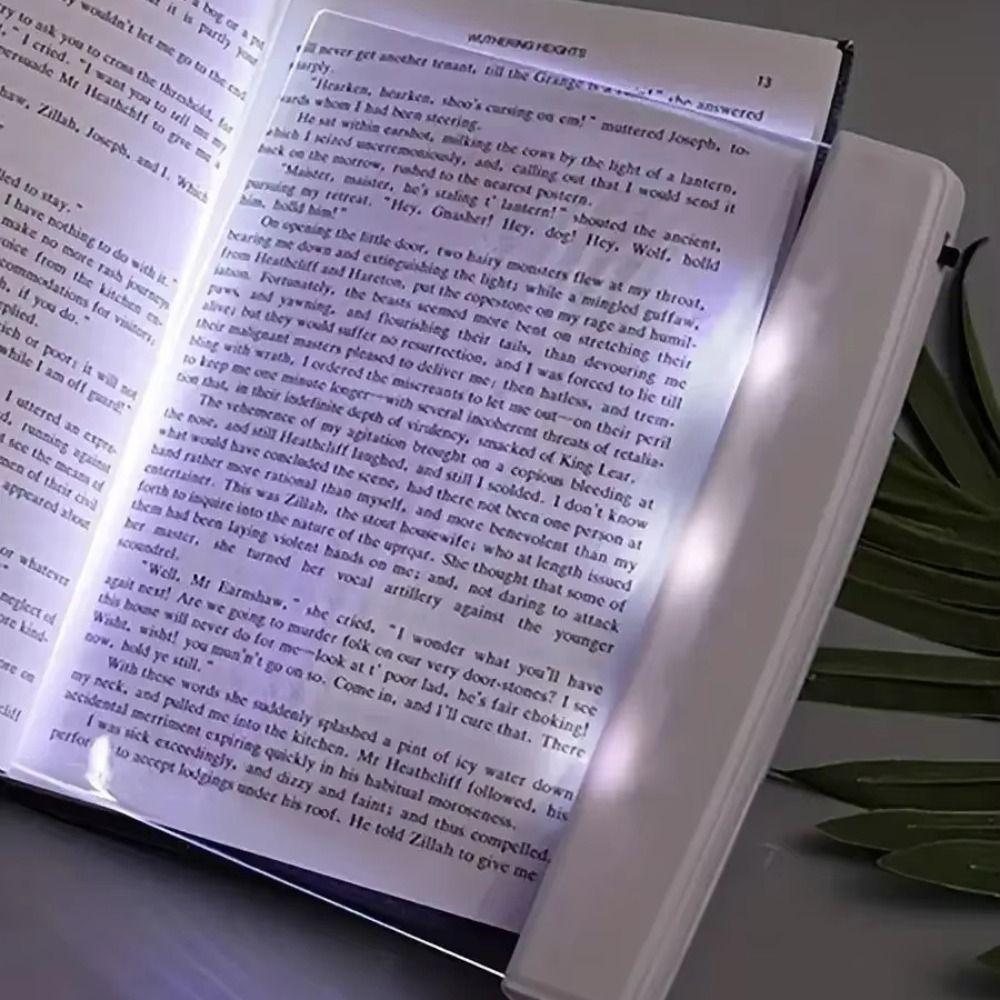 Portable Flat Panel LED Book Lamp High Brightness Eye Protection Bedside Study Light Multipurpose Transparent Night Light Home