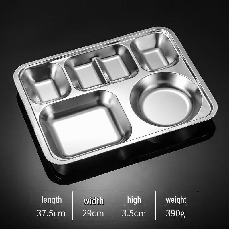 304 Stainless Steel Divided Lunch Tray