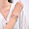 Pack of 8 Trendy Adjustable Bracelets Bohemian Beaded Jewelry with Love Charm Rainbow Colors Gift for Women and Girls