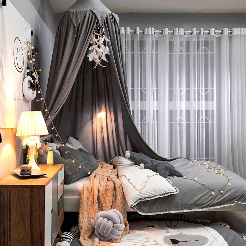 Hung Dome Mosquito Net for Baby Children Crib Bed Tent Girls Kids Bedding Living Room Decor Corner Canopy Tent Mosquito Net Bebe