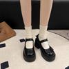 2025 Autumn Platform Thick Heel Mary Jane Small Leather Shoes Women's Black British Retro College Style Light Mouth New Single Shoes