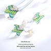 Butterfly Dream Enamel Pearl Earrings: S925 Sterling Silver, Fashionable Design