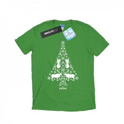 Womens/Ladies Frozen Christmas Tree Cotton Boyfriend T-Shirt