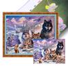Animal Printed Cross Stitch Kit DIY 11CT Thread Art Needlework Home Wall Decor
