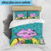 3PCS Pink Cat Man Horse 3pcs Bedding,Including 3PCS Duvet Cover And 2pcs Pillowcases Perfect for Christmas,Ideal for Bedroom, Dormitory