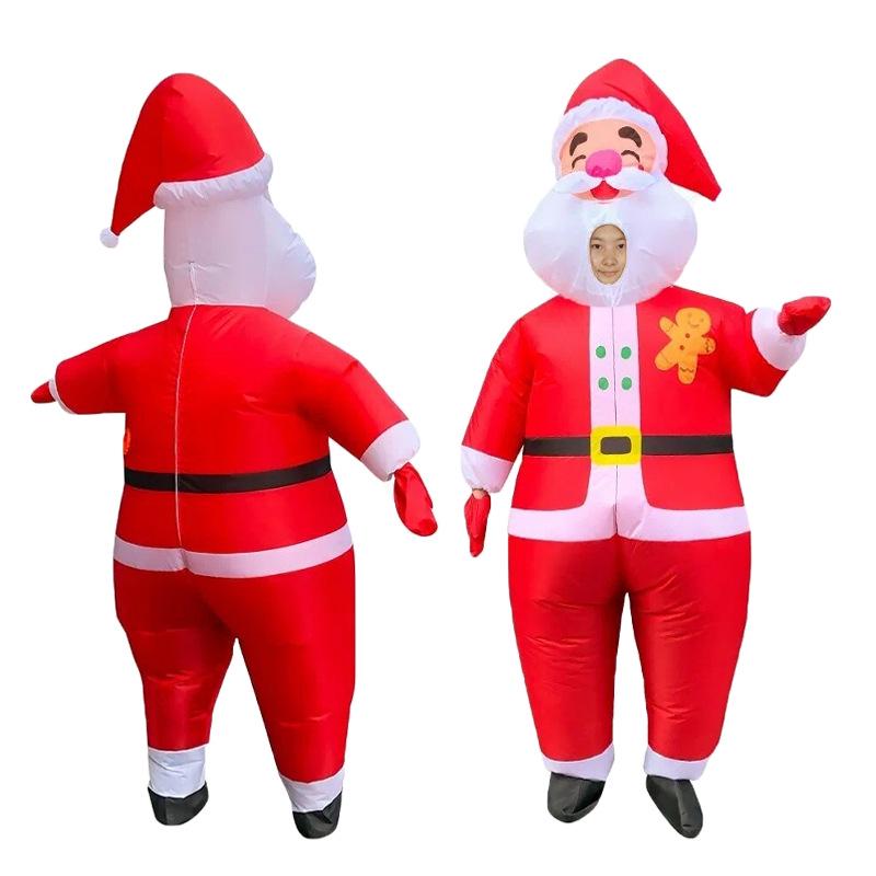 Inflatable Christmas Tree, Snowman, and Reindeer Costume for Festive Parties