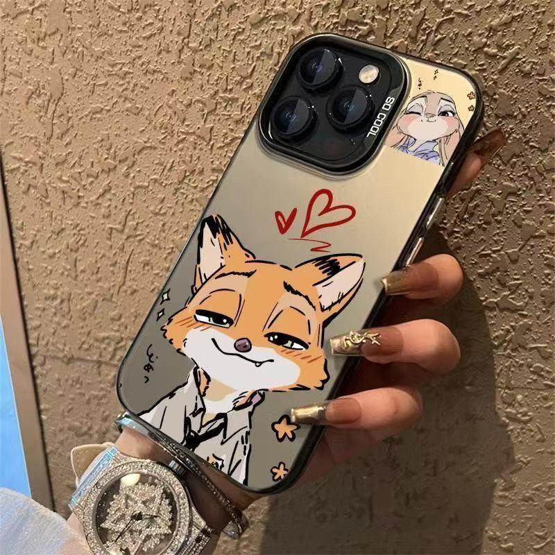 Nick & Judy Cartoon iPhone Case for Models 13 Pro Max, 14, 15, 16 Pro, and 17