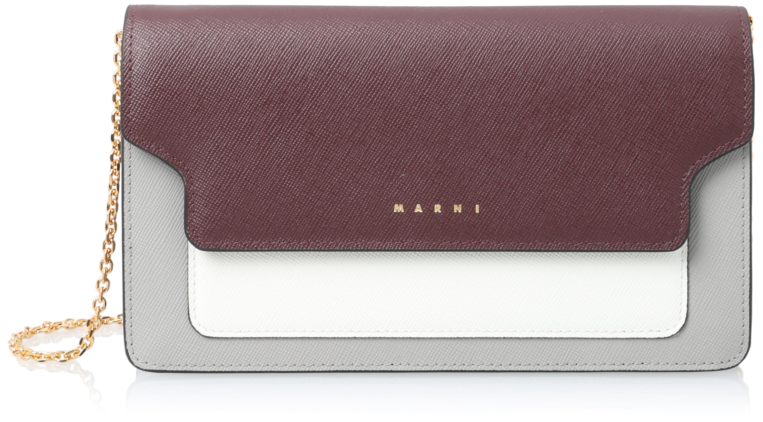 

Marni Color Block Long Wallet PFMO0085U2LV520 in Dark White Women s Port/Dolphin/Natural [Used]