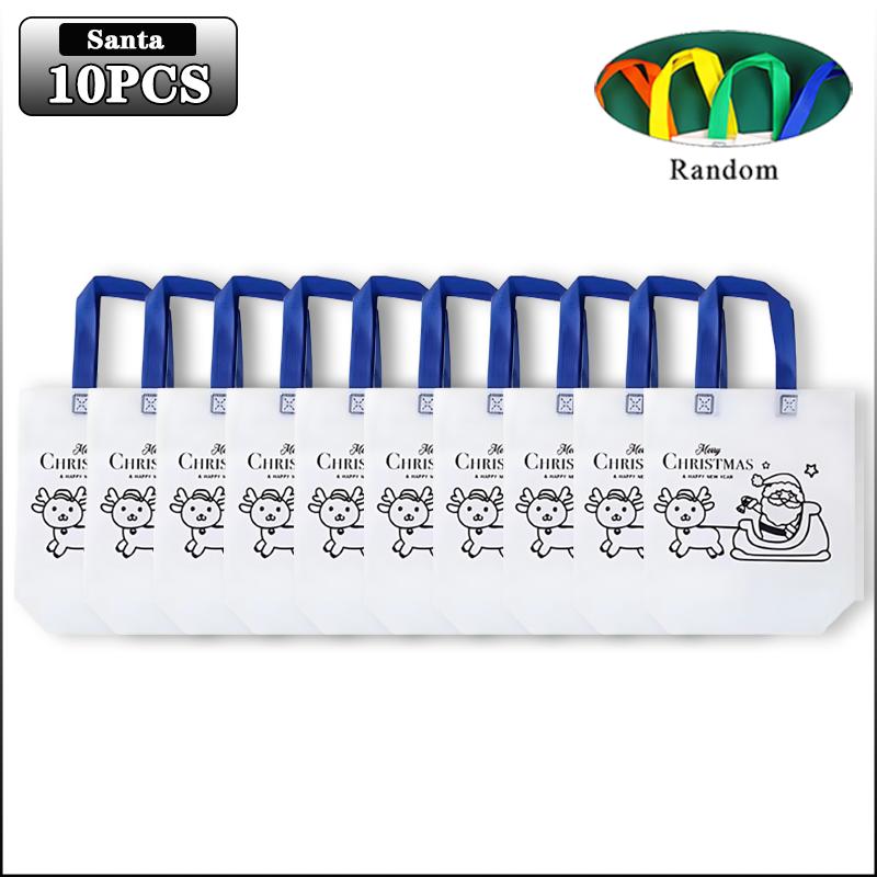 

Мультяшный Рождественский Сделай Сам Граффити Мешок Ручная Роспись Нетканые Сумки для Детей Искусства Ремесла Раскрашивание Сумка Рождественский Подарок