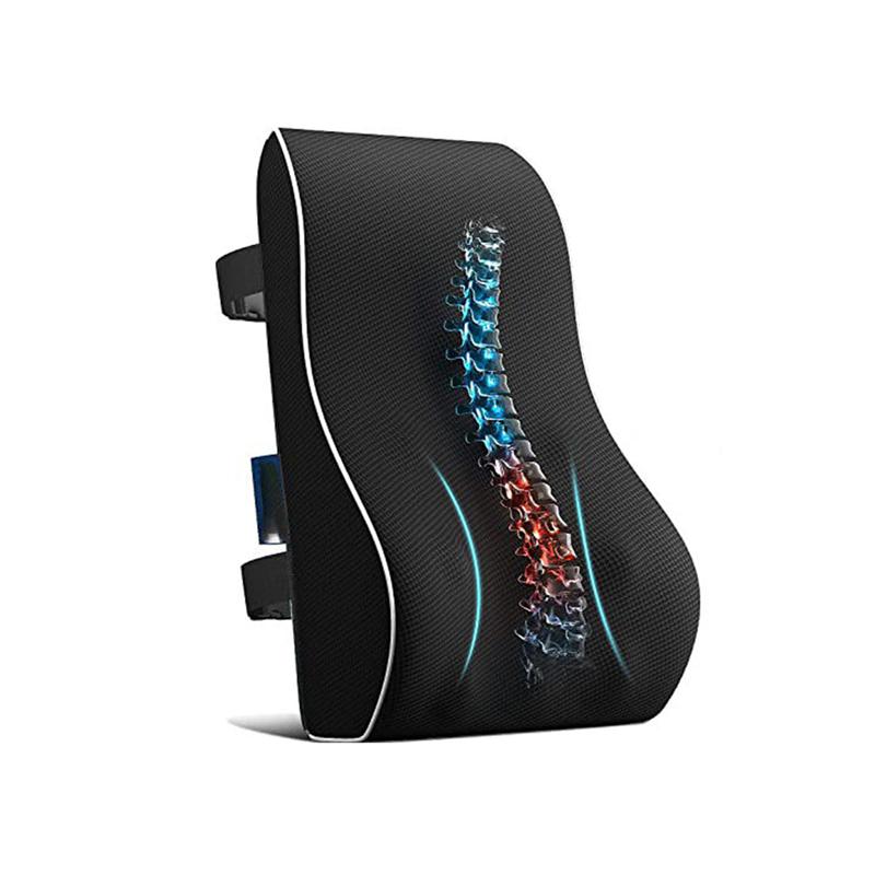 Memory Foam Lumbar Support Pillow Non-Slip Car Seat Lumbar Cushion To Relieve Back Pain Comfortable Back Support Pillow чёрный